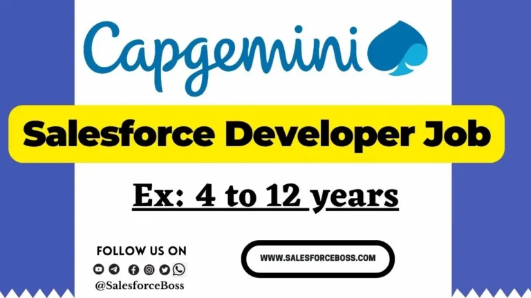 Capgemini Salesforce developer hiring 2025