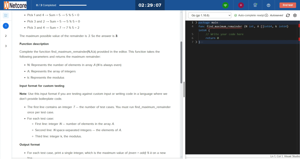 Netcore Backend Developer Hiring Challenge Exam Questions 2 Snapshot 1