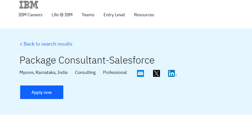 IBM Hiring Salesforce Package Consultant 2025 1 image 2
